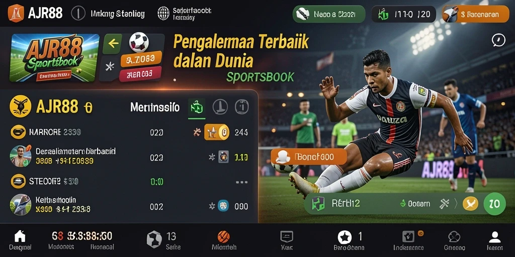 Screenshot gameplay AJR88 yang menampilkan taruhan langsung.