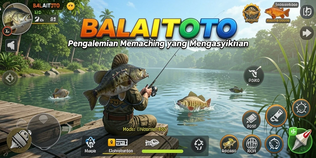 Gameplay memukau dalam BALAITOTO dengan aksi memancing seru.