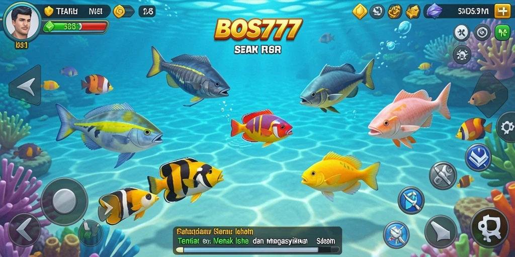 Tampilan gameplay seru Tembak Ikan di BOS777.