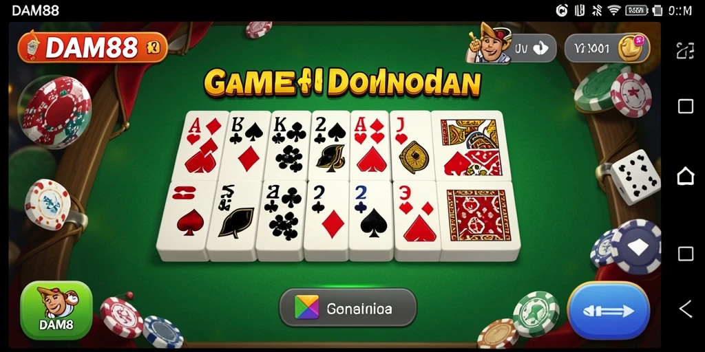 Tampilan screenshot game domino dengan gameplay yang mengasyikkan.