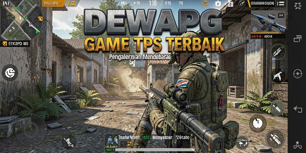 Tampilan screenshot gameplay seru DEWAPG yang menunjukkan aksi tembak-menembak.