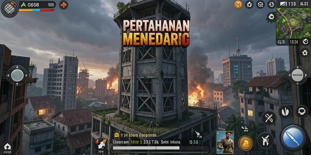 Screenshot G668 menampilkan gameplay menara pertahanan yang seru.
