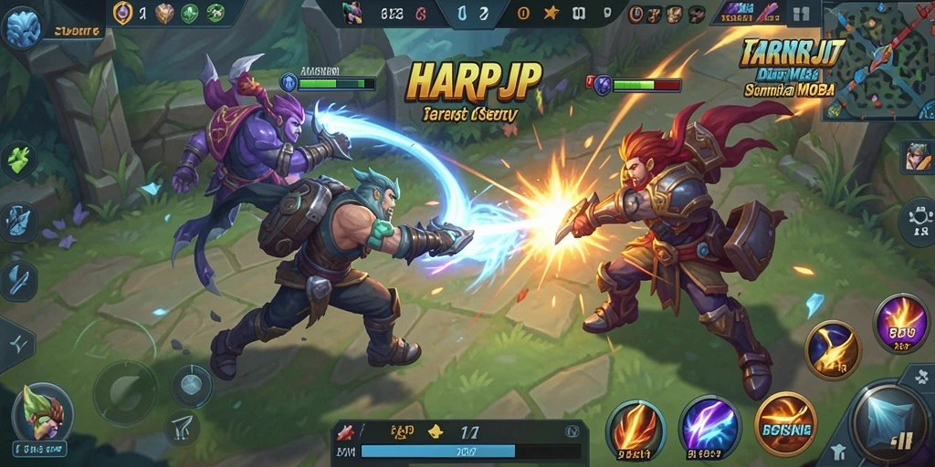 Gameplay seru dan mendebarkan dalam <strong>HARAPJP</strong>, pengalaman MOBA terbaik.