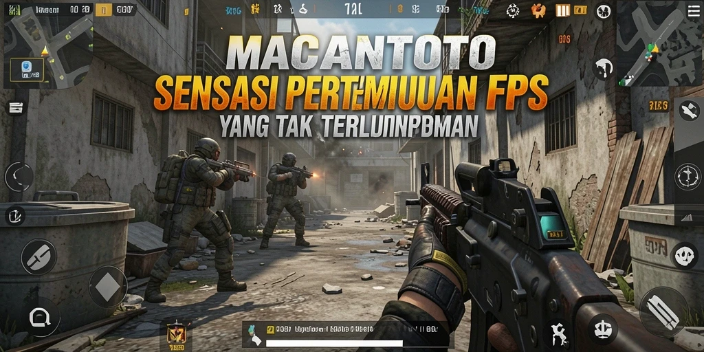 Tampilan gameplay mendebarkan dalam pertempuran FPS di MACANTOTO.