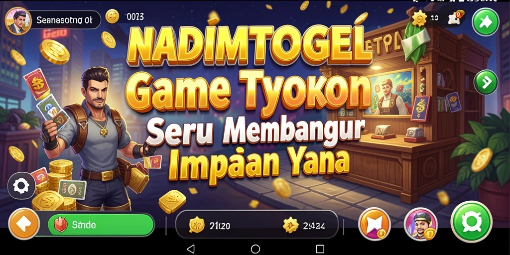 Tampilan gameplay NADIMTOGEL yang menarik dengan elemen Tycoon.