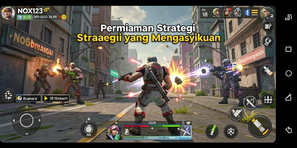 Tampilan gameplay strategi yang seru di NOX123.
