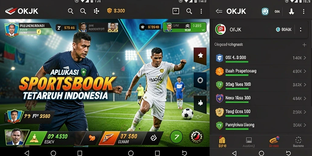 Tampilan menarik dari gameplay Sportsbook di OKJK.