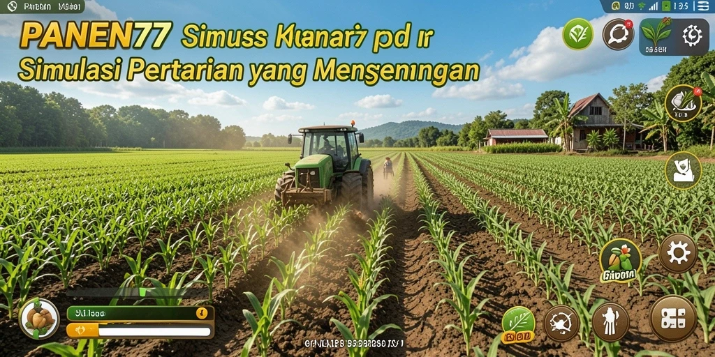 Screenshot menunjukkan aksi gameplay simulasikan pertanian yang seru.
