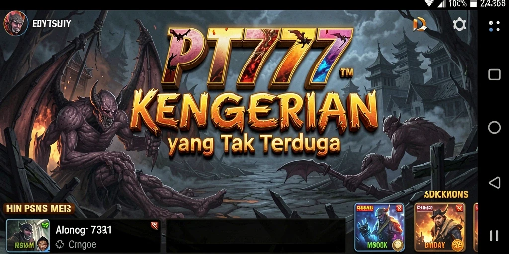 Gameplay mencekam PT777 dengan monster menakutkan.