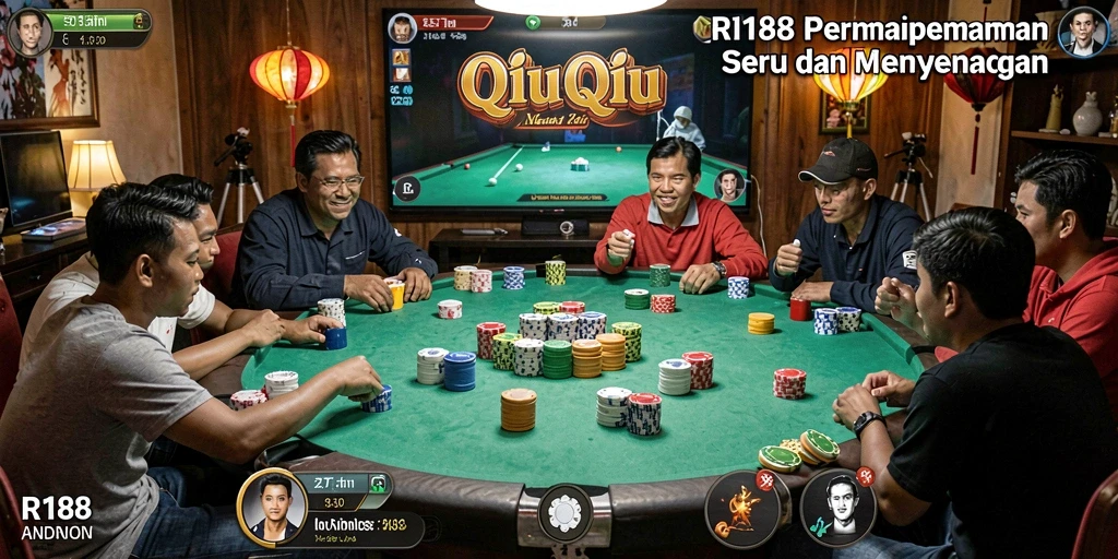 Tangkapan layar menunjukkan gameplay seru QiuQiu di RI188.