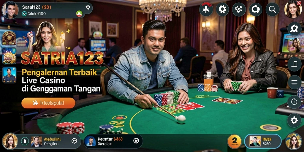 Tampilan gameplay Live Casino yang mengesankan dari SATRIA123.