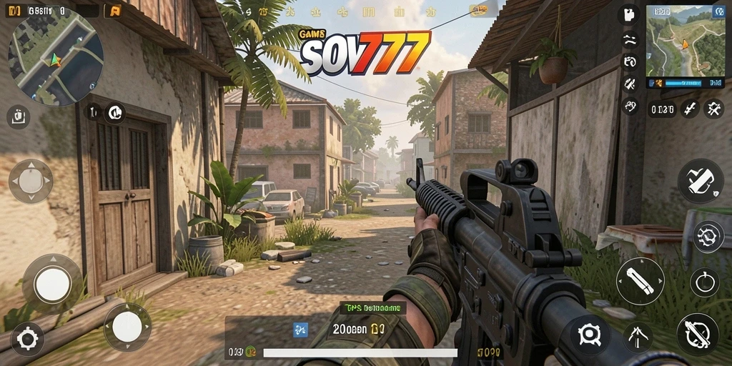 Screenshot SOV777 menampilkan aksi seru dalam gameplay TPS.