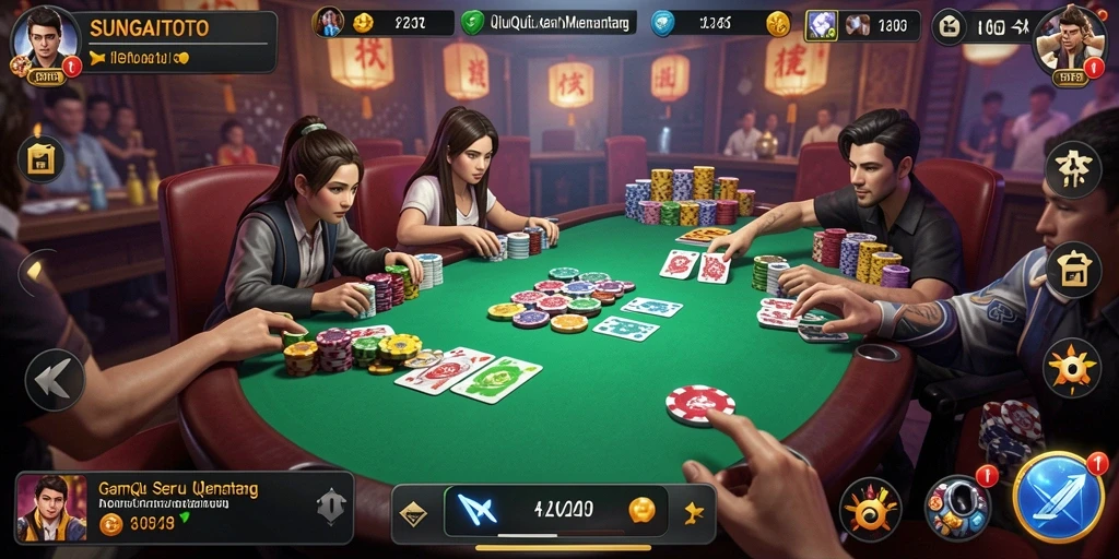 Tampilan menarik gameplay QiuQiu SUNGAITOTO.