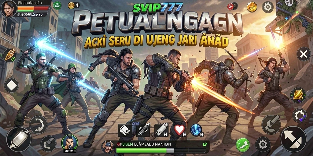 Tangkapan layar utama SVIP777 menunjukkan karakter dalam pertarungan aksi yang seru.