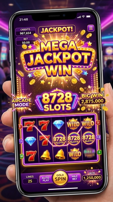 Screenshot fitur menarik dari aplikasi 8728slots.