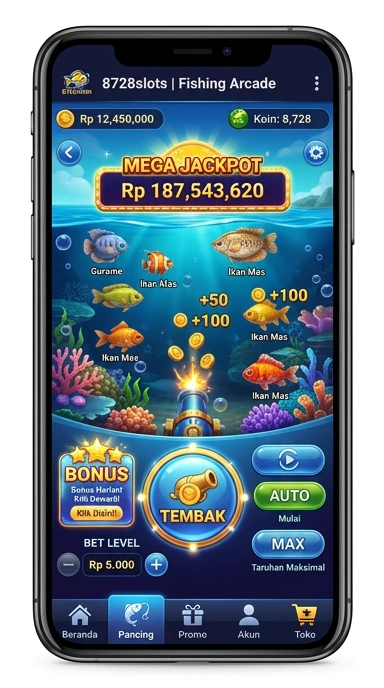 Pengguna menikmati permainan di platform 8728slots.